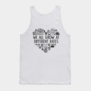 SPED Teacher We All Grow At Different Rates Tank Top